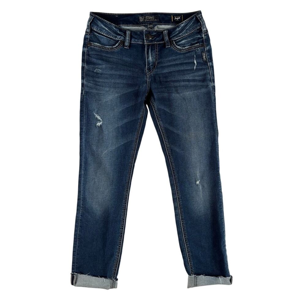 Silver Jeans Womens Suki Mid Super Skinny Joga Jeans - Dark Wash - Size  29W 31L